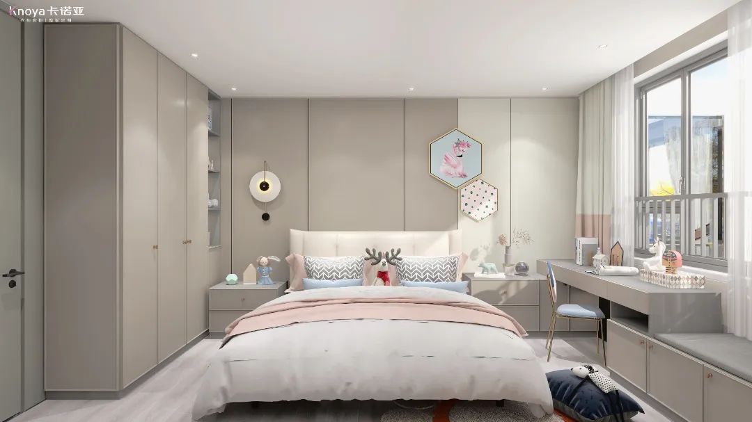 書桌+書柜+飄窗柜一體 書桌+書柜+飄窗柜一體